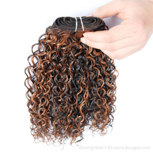 Hot Selling Production DTL Ombre Colors  Pre Stretched Colored Synthetic Hair Extension Bundles